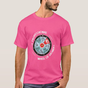 T-shirt Roue De Réponses Professionnelle Informatique - Dr