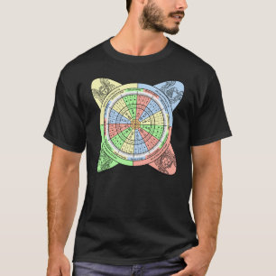 T-shirt Roue Decan pour Tarot avec Cartes de Cour