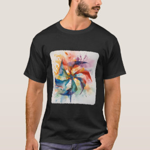 T-shirt Roue Enlever Vent Rotation Colorée Lames