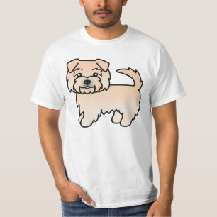 T-shirt Roue Norfolk Terrier Cartoon Chien Caricature Art