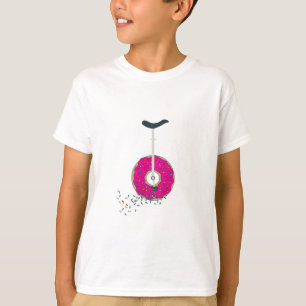 T-shirt Roue rose Doughnut Monocycle Colorful Sprinkings