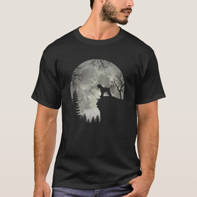 T-shirt Roue Tiré Et Lune Halloween T S (Devant)