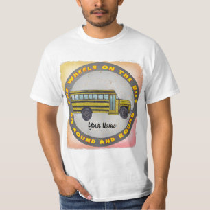 T-shirt Roues d'autobus scolaire
