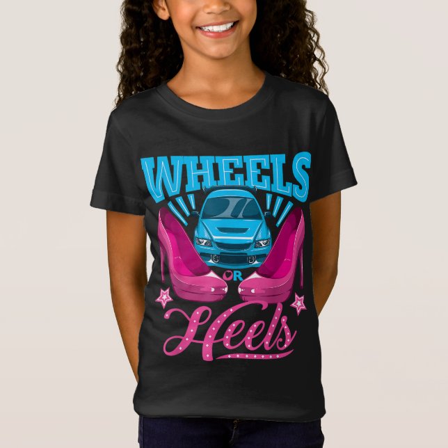 T-Shirt Roues ou talons Genre Révéler Famille (Devant)