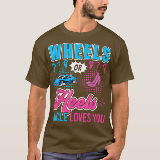T-shirt Roues ou talons Oncle vous aime Nouveau bébé Genre