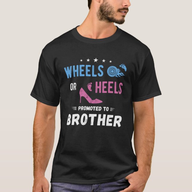 T-shirt Roues Ou Talons Promus À Frère Bro Nouveau-Né (Devant)