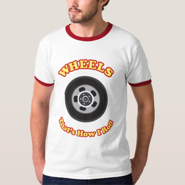 T-shirt Roues - qui est comment je roule (Devant)