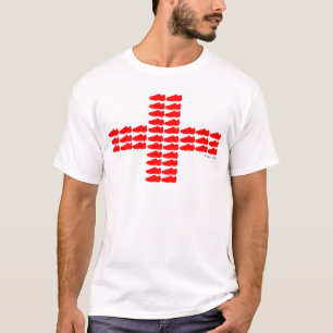 T-shirt rouge 1 de drapeau de l'Angleterre de