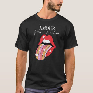 T-shirt Rouge à lèvres Amour slogan motivationnel inspiran