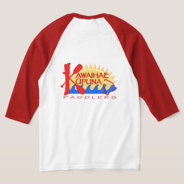 T-shirt Rouge à manches Unisex 3/4 (Couchage Retour)