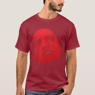 T-shirt rouge affligé d'Obama