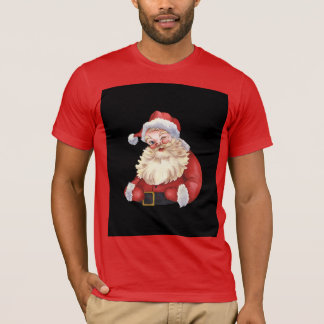 T-shirt rouge avec Noël du Père Noël