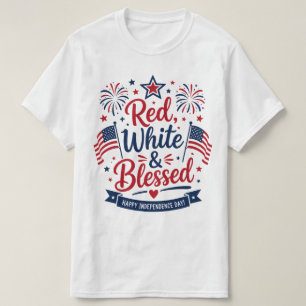 T-shirt Rouge, Blanc & Bénis 4 juillet Fête patriotique