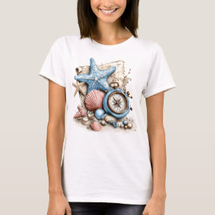 T-SHIRT ROUGE BLANC BLEU ÉQUIPEMENT NAUTIQUE & ÉTOILE DE M