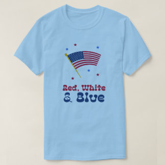 T-shirt Rouge blanc et bleu