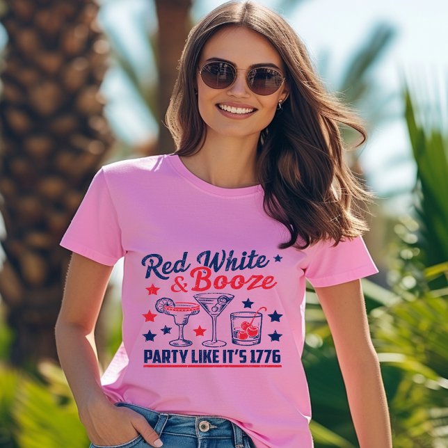 T-shirt rouge blanc et boisé (Créateur téléchargé)