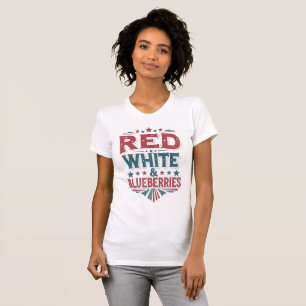 T-shirt Rouge, Blanc et Myrtilles Patriote Liberté 