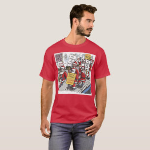 T-shirt rouge cardinal Santa Strike pour hommes