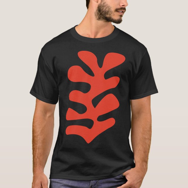T-shirt rouge classique découpé par Matisse (Devant)
