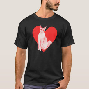 T-shirt Rouge Coeur mignon animal meilleur ami Balinese Ja