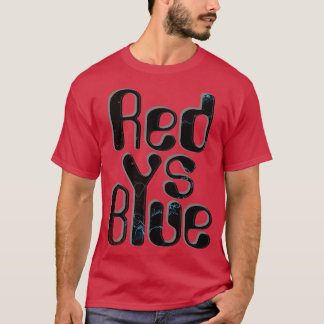 T-shirt Rouge contre bleu 1