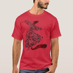 T-shirt Rouge de calligraphie de Rumi
