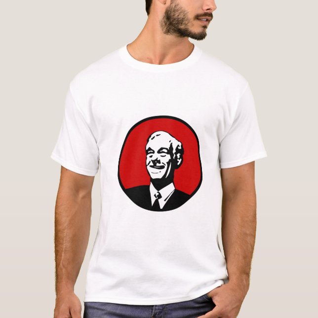 T-shirt Rouge de cercle de Ron Paul (Devant)