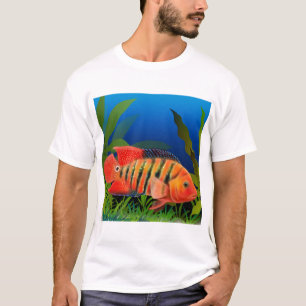 T-shirt rouge de Cichlid de Festae de terreur
