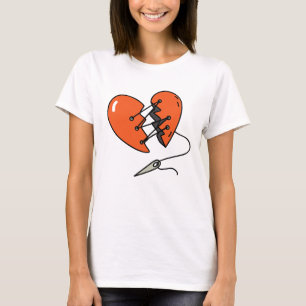 T-shirt Rouge de coeur brisé