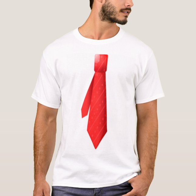 T-shirt rouge de cravate (Devant)