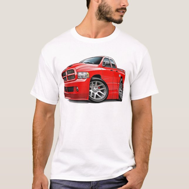 T-shirt Rouge de Dualcab de RAM de Dodge SRT10 (Devant)