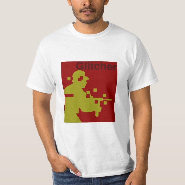 T-SHIRT ROUGE DE GLITCHER (Devant)