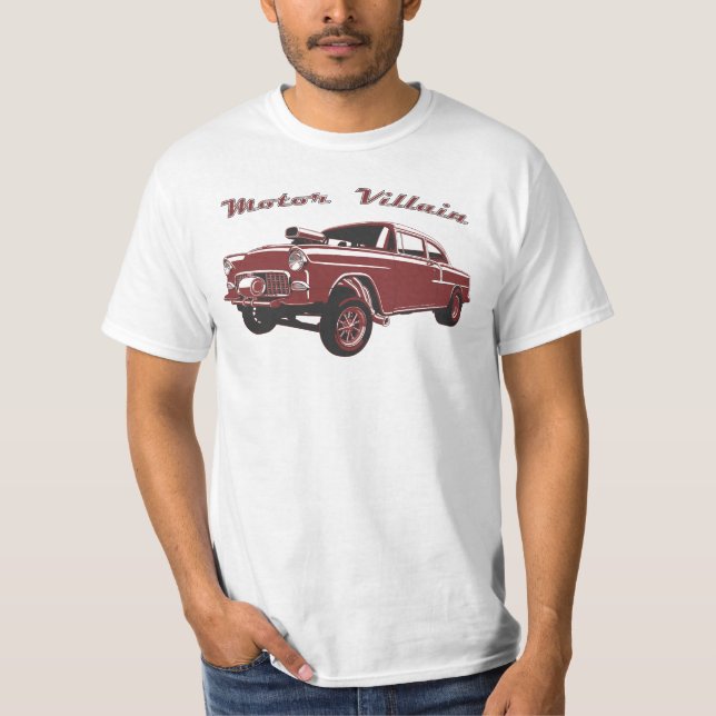 T-shirt rouge de hot rod de Gasser (Devant)