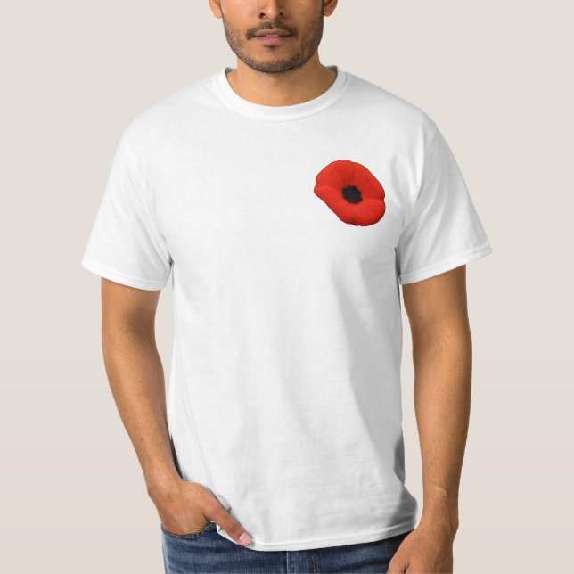 T-shirt rouge de jour de souvenir du Canada de (Devant)