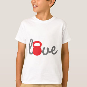 T-shirt Rouge de Kettlebell d'amour