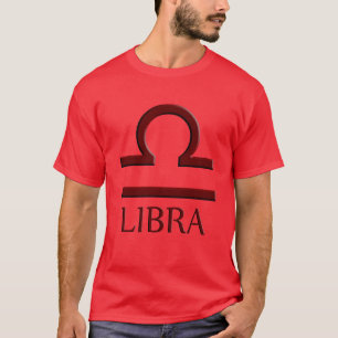T-shirt rouge de Libra Mens