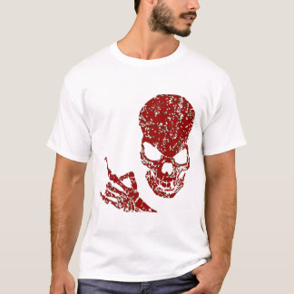 T-shirt Rouge de métaux lourds de crâne