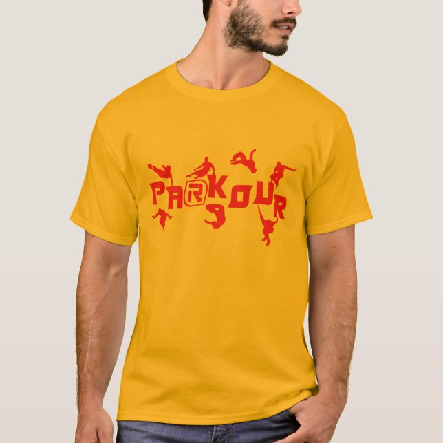 T-shirt Rouge de Parkour (Devant)