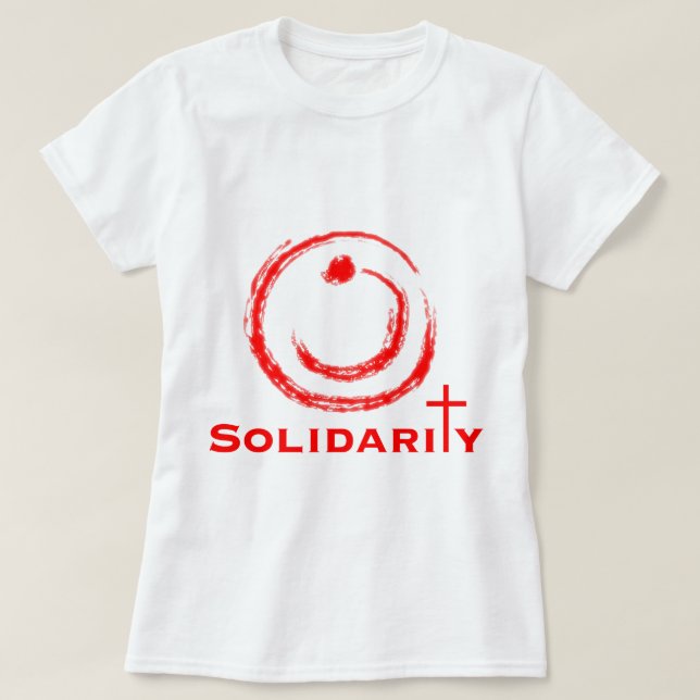 T-shirt Rouge de solidarité nazarène (Design devant)