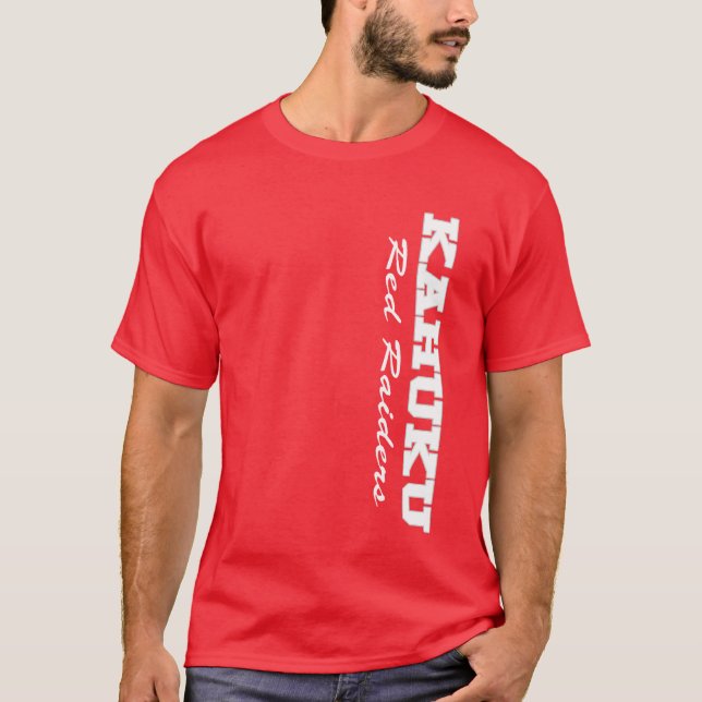 T-shirt rouge de voleurs de Kahuku (Devant)