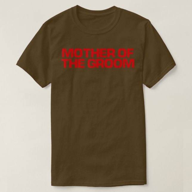 T-shirt Rouge Dit Drôle Mère De La Pièce (Design devant)