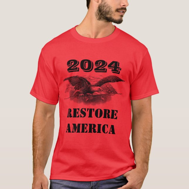 T-shirt rouge électoral de 2024 (Devant)