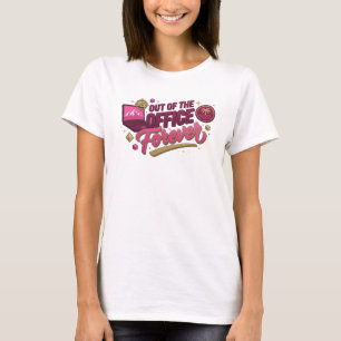 T-shirt Rouge Époustouflant EN DEHORS DU BUREAU Art Vestim