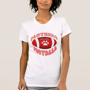 T-shirt Rouge et blanc du football de panthères