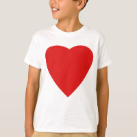 Rouge et Blanc Love Heart Design.