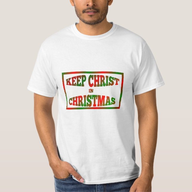 T-shirt Rouge et Vert Garder le Christ dans les chemises d (Devant)