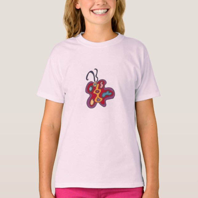T-shirt rouge Flutterfly (Devant)