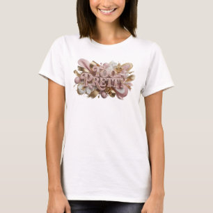T-shirt Rouge frappant TOO PRETTY Art wearable