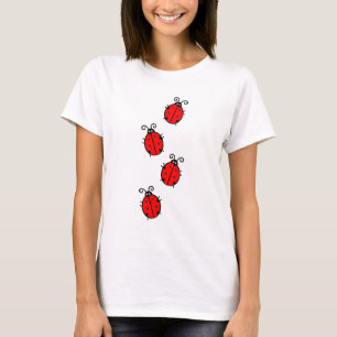 T-shirt Rouge Ladybug noir