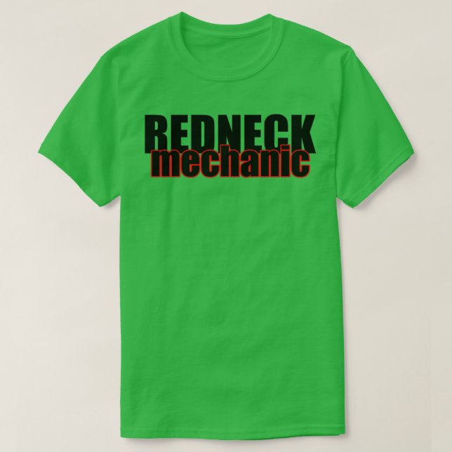 T-shirt Rouge mécanique à col roux (Design devant)